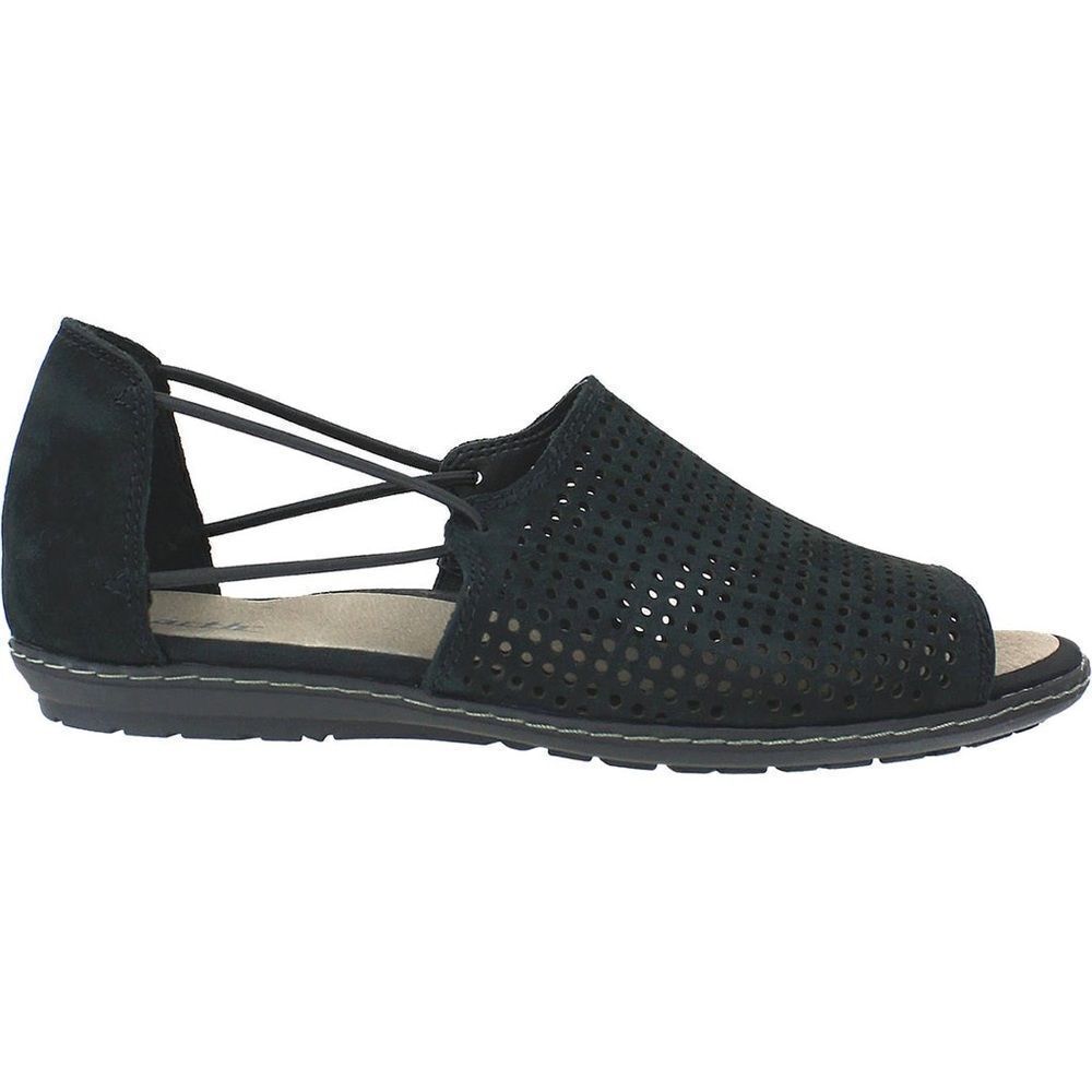 Women's Earth Shelly Black Nubuck Sandal - 7.5